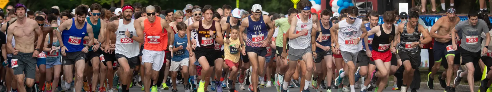 Runners starting the Good Neighbor Day race.