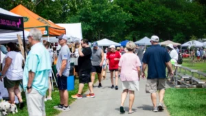 Attendees shopping at the Good Neighbor Day craft fair