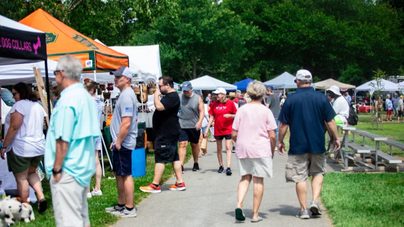 Attendees shopping at the Good Neighbor Day craft fair